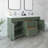 Aurilla 60 in. Double Sinks Freestanding Bath Vanity in Forest Green with White Carrara Quartz Top-1837262259