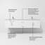 Ensemble de meuble-lavabo double mural 80 "avec miroir Geneva-978541878-1063301507