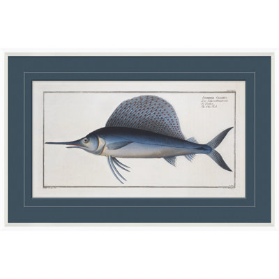 Blue Fish 3 - Impression de cadre photo sur papier