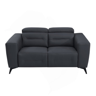 Causeuse en cuir italien avec fauteuil inclinable Global United