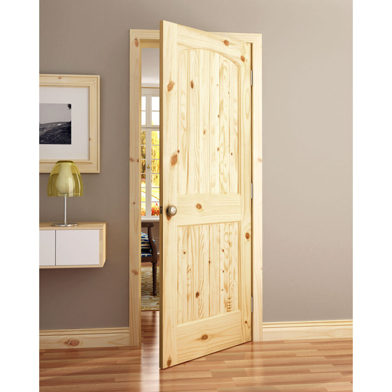 Porte standard en bois massif lambrissé, H 80 po x l 30 po x p 1,37 po