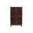 Baxton Studio Fernanda Brown Shoe Storage Cabinet With 4 Doors and 6 Shelves 48.17" H