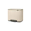 Brabantia Bo Step On Multi-Compartment Recycling Trash Can 3 x 3 Gallon (9 Gallon Capacity)-75402034