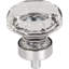 Black Octagon Crystal 1 3/8" Diameter Round Knob-19217819-19217820