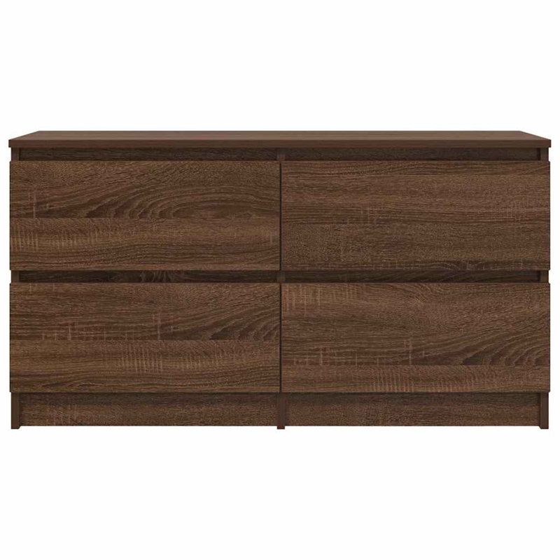 TV Cabinet 100X35x54 Cm Engineered Wood, Brown Oak