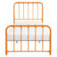 Lit plateforme orange en métal - sommier tapissier non requis, pour une chambre à coucher en orange envoûtant
