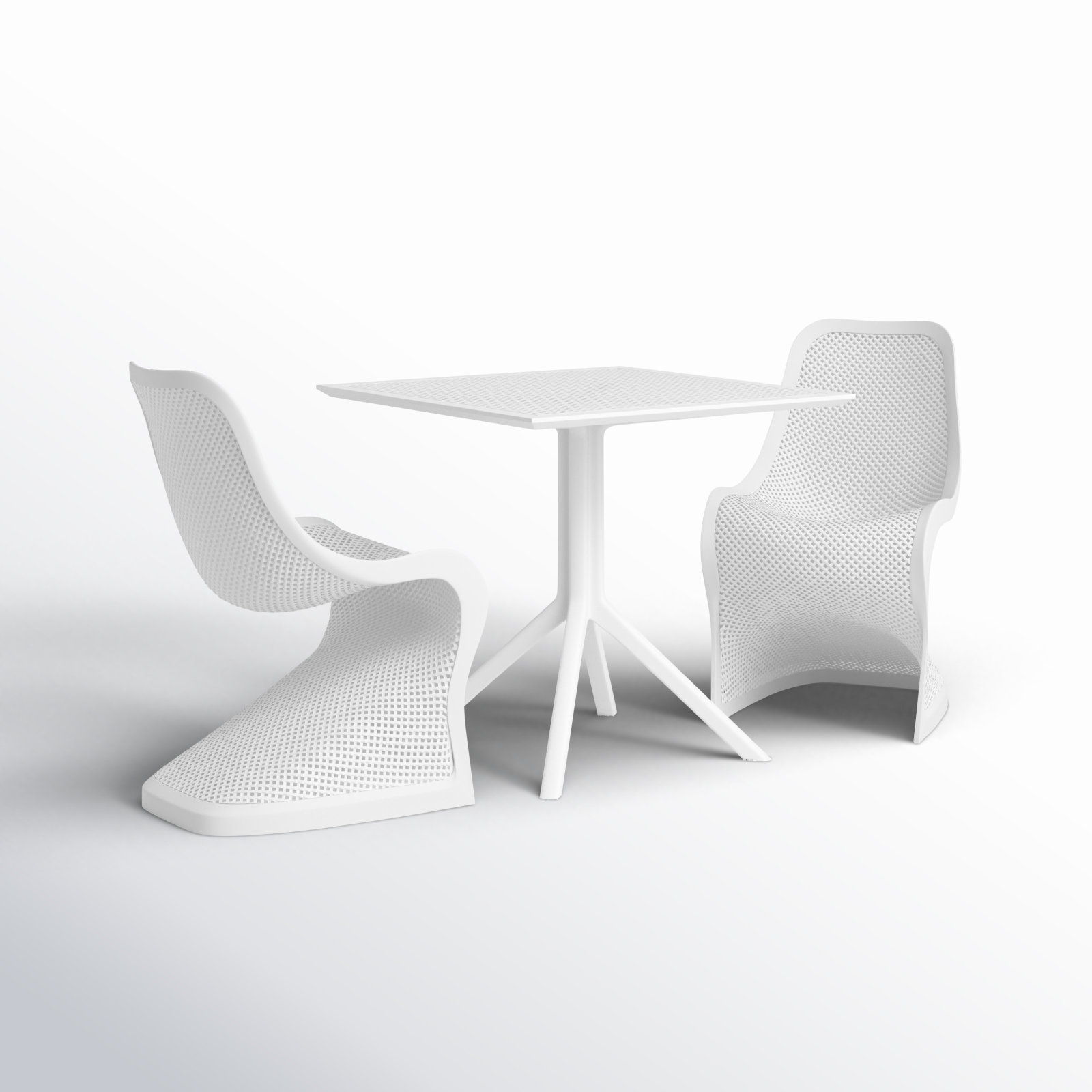 Farrah 32" Patio Bistro Set, White