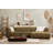 Stylish Corner Sofa, Khaki Fabric, 118 x 59 x 28.3 inches | Beech Wood & Chipboard Frame, 100% Polyester, 28 DNS Foam for Comfort | Fixed Cushions, Dry-Cleanable, Perfect for Living Room & Family Spaces-90667795-90667796