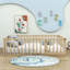 Lit plateforme en bois Hajer avec clôture et porte-657190991-657190977
