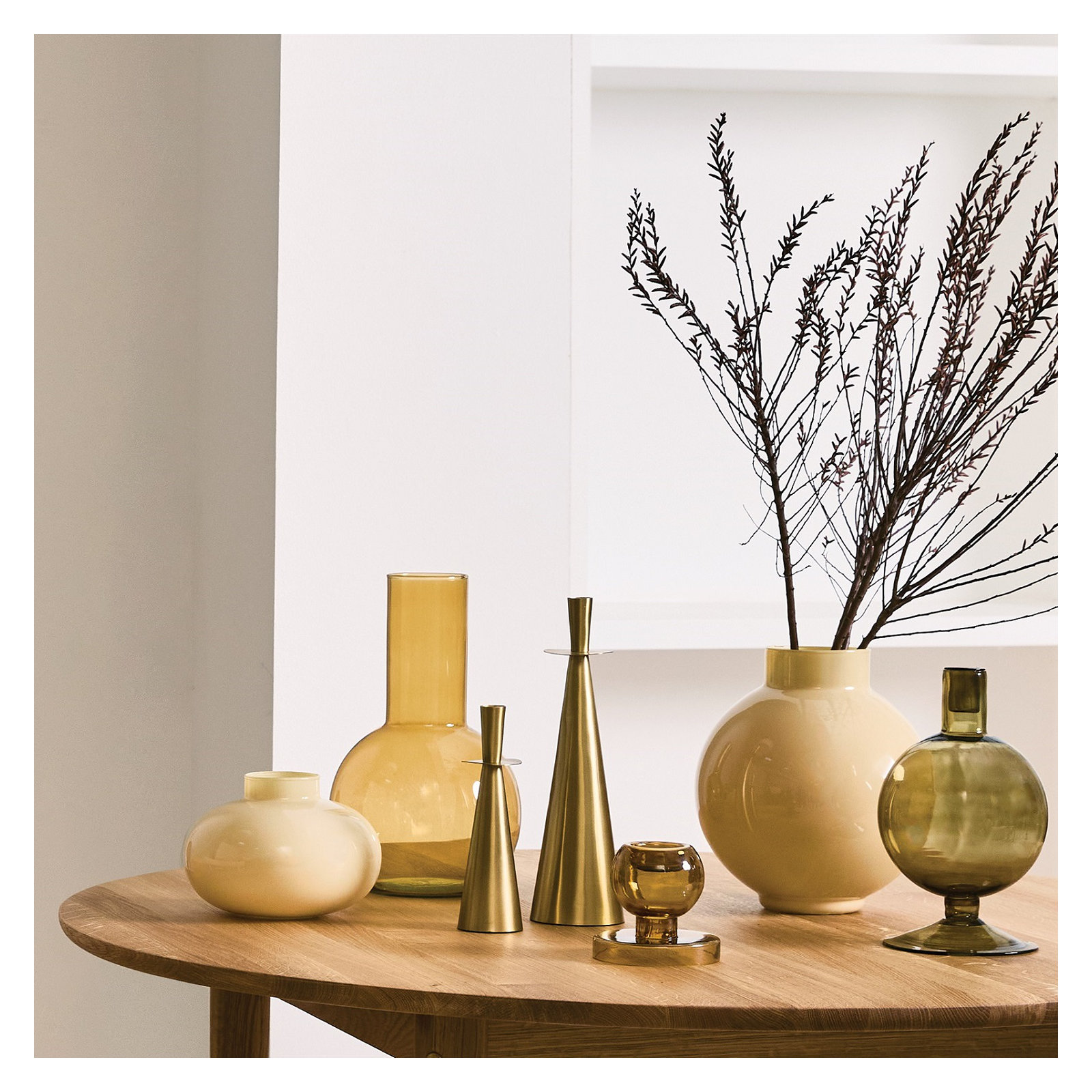 Geri 3.93" Glass Tabletop Tealight Holder, Copper