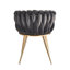 Abdurrahim Velvet Dining Chair - Ergonomic Tufted Back and Metal Legs - Button Back Armchair for Dining Room Living Room Restaurants-70052661-123096727