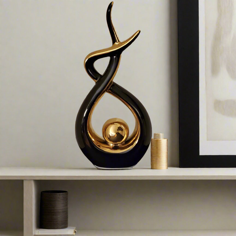 Échos de braise | Décoration de manteau, de table et de tablette en céramique | Décoration intérieure moderne - haute