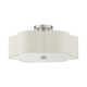 Copper 3 Light Linen Blend Semi Flush Mount