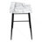 Computer Desk, Home Office, Laptop, Storage Shelves, 48"L, Work, White Marble Look Laminate, Black Metal, Contemporary, Modern-252182880
