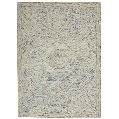 Farhaad 3'9" x 5'9" Blue Multicolor Bohemian Indoor Rug