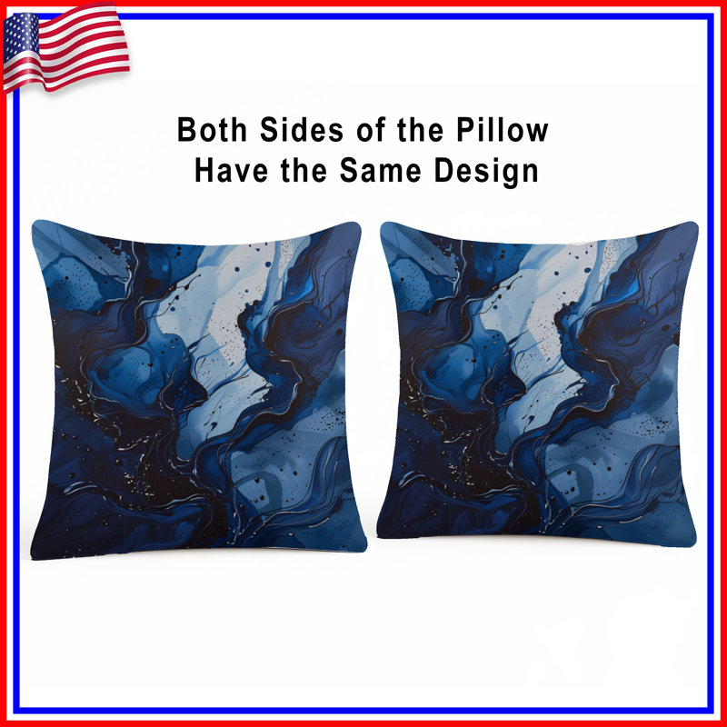 Coussin Abstract Waves, 20 x 20 inches