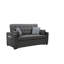 Canapé-lit 70 po Cody en tissu gris moderne avec 2 ports de chargement USB et 4 coussins