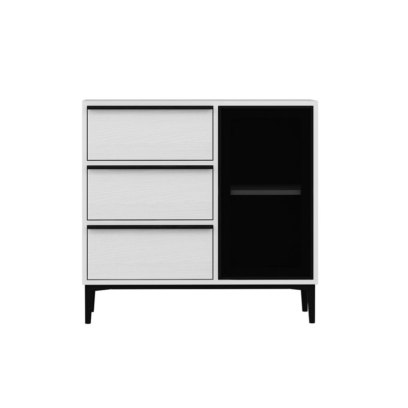Oded Dressing Table, White/Black