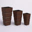 Norrell 3 Piece Lightweight Metal Indoor Planter Set with Tapered Base