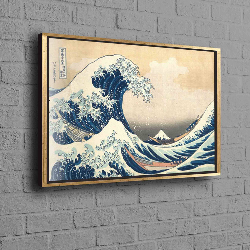 Print on Canvas, Framed Print without Mat, 25cm H x 35cm W, Gold