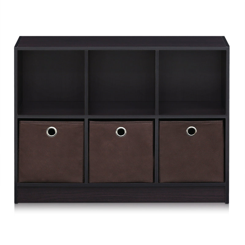 Bibliothèque à cubes H 23,7 "x l 31,6", Noyer foncé