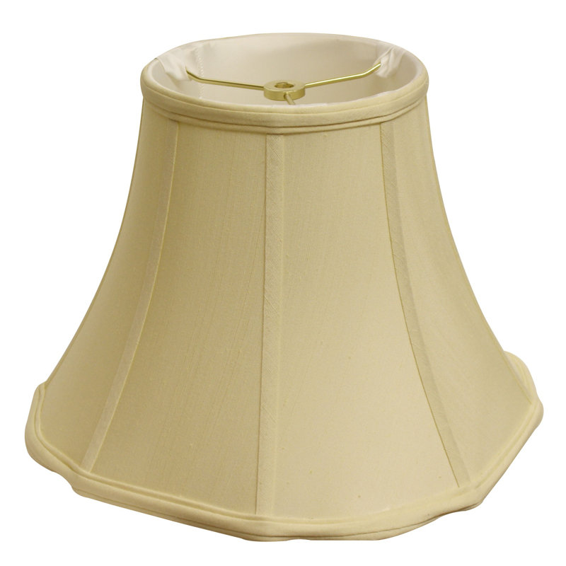 Abat-jour octogonal 18 "Monay Shantung, Blanc antique