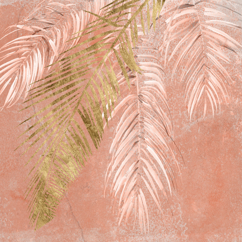 Golden Palms I by Jennifer Paxton Parker - Wrapped Canvas Painting, 91cm H x 91cm W