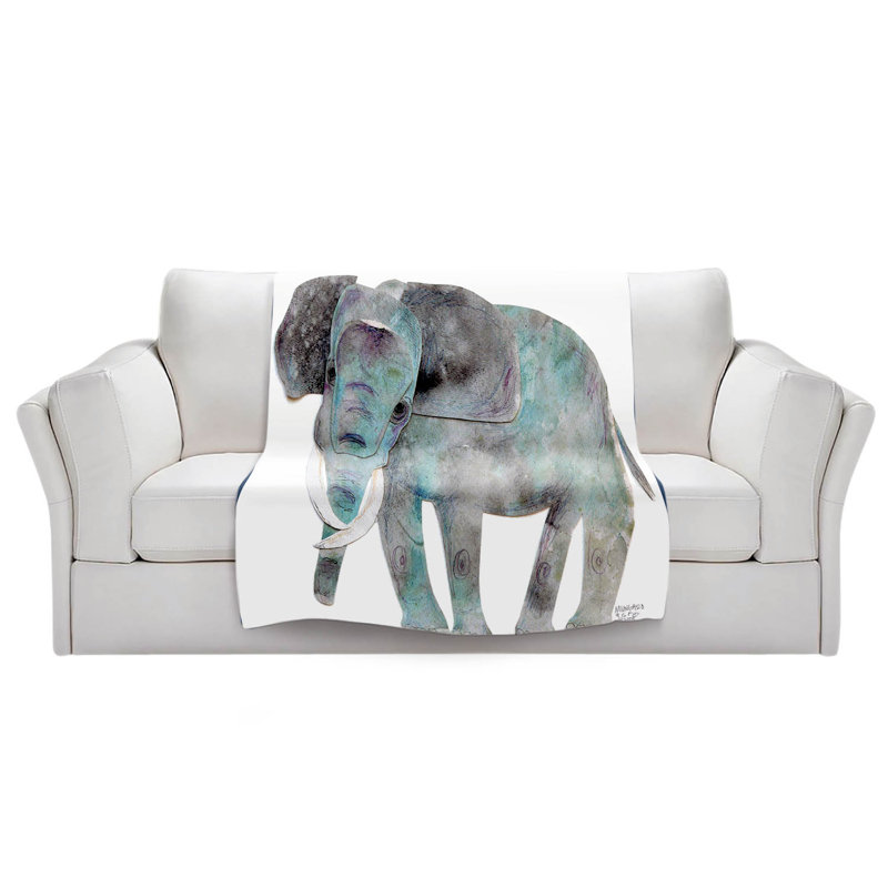 Couverture éléphant , 51 po x 60 po