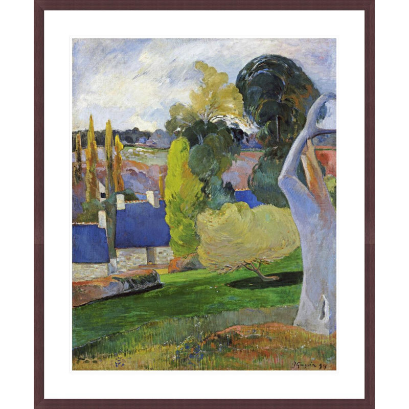 «Farm in Brittany II» par Paul Gauguin - Estampe numérique encadrée, H 40,23 po x l 33,5 po