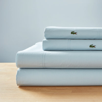 Lacoste Center Line Lightweight Cotton Percale Sheet Set