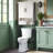 Trijal Metal & MDF Wood, Over Toilet Storage Cabinet with Barn Doors-346359626