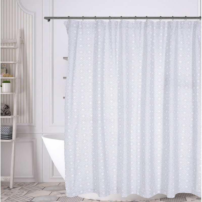 Rideau de douche simple 100% coton Spooner, Gris
