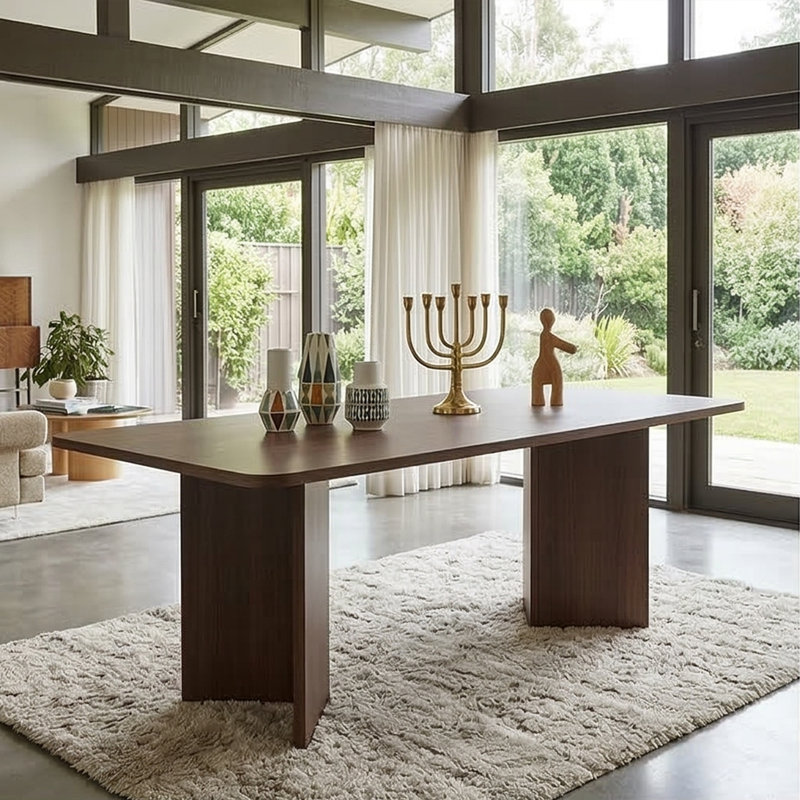 71" Rectangular Multipurpose Dining And Conference Table, Walnut