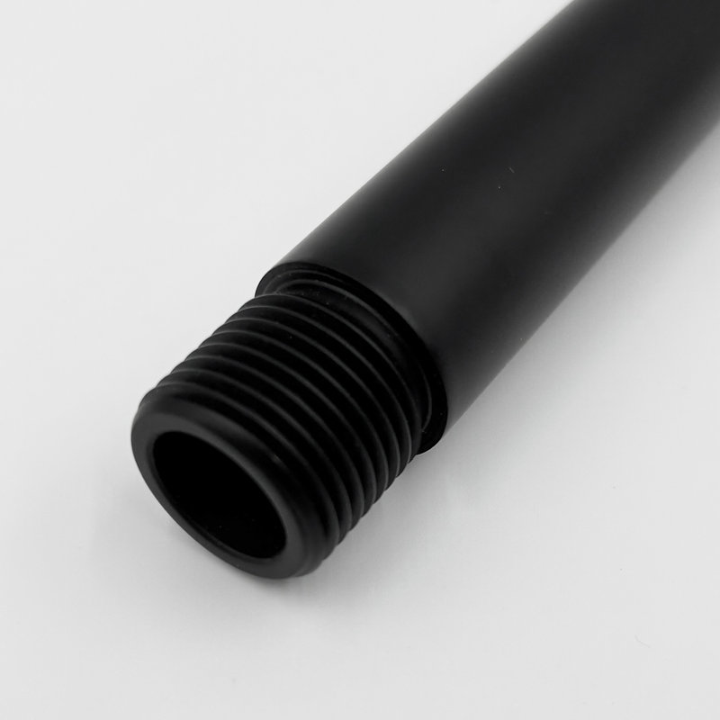 Bras de douche à fixation plafond 10 x 2,8 x 1,8 pouces, acier inoxydable, monobloc, noir mat, Matte Black