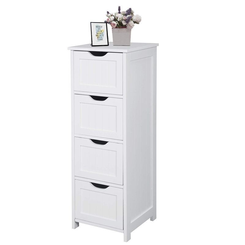Eldersburg Freestanding Bathroom Shelves, White