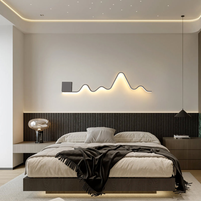 Heidamos 1 - Light 43.3" Aluminum LED Flush Mounted Sconce