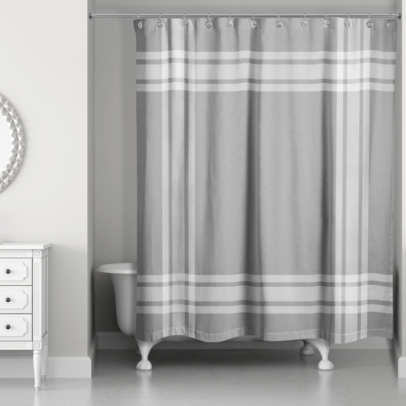 Rideau de douche simple Stronach, Gris