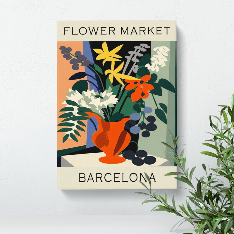 Barcelona Flower Market Exhibition No.10 - Wrapped Canvas, 91cm H x 60cm W x 3cm D