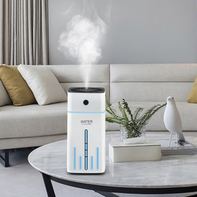Humidificateur pour la maison Humidificateur à effet de lumière coloré USB Humidificateur de bureau silencieux Chambre à coucher Grand salon Aromathérapie