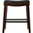 Contemporary Upholstered Saddle Counter Stool With Nailhead Trim And Elegant Design, Ideal For Kitchen And Bar Areas.