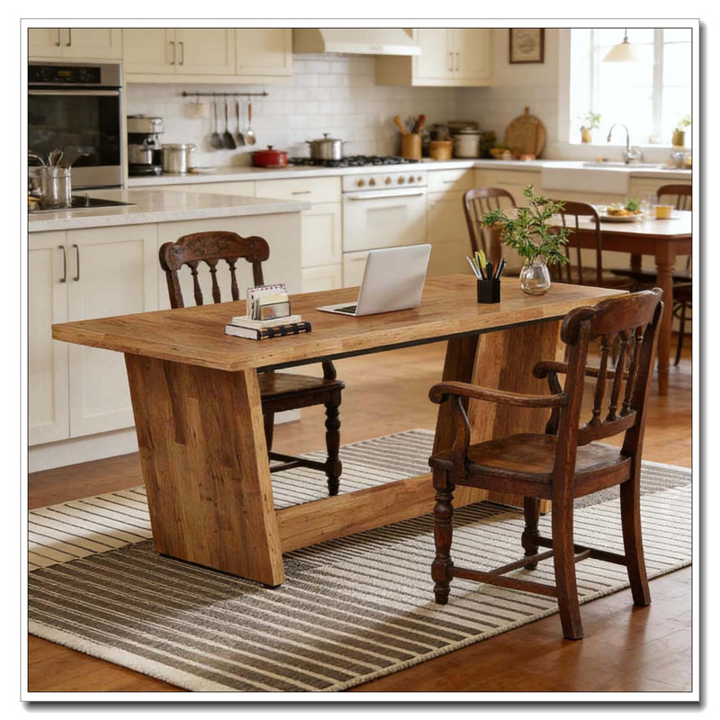 Bureau d'ordinateur en bois, Noyer
