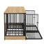 Meuble de cage pour chien avec deux compartiments, taille TG pour les grands chiens, salles de construction en bois, espace moyen, structure portante et morsure