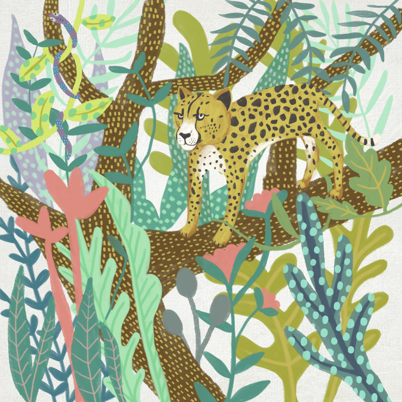 Jungle Roar I by Chariklia Zarris - Wrapped Canvas Painting, 91cm H x 91cm W
