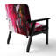Coloré peinture abstraite Strokes II - Chaise d'appoint rembourrée et fauteuil moderne-818271005-825318766