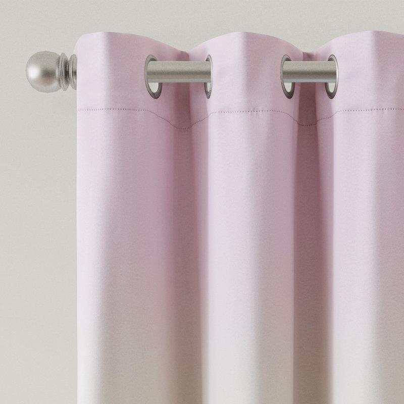 Ombre Room Darkening Grommet Panel Pair(2 Panels), 52" W x 84" L, Rainbow