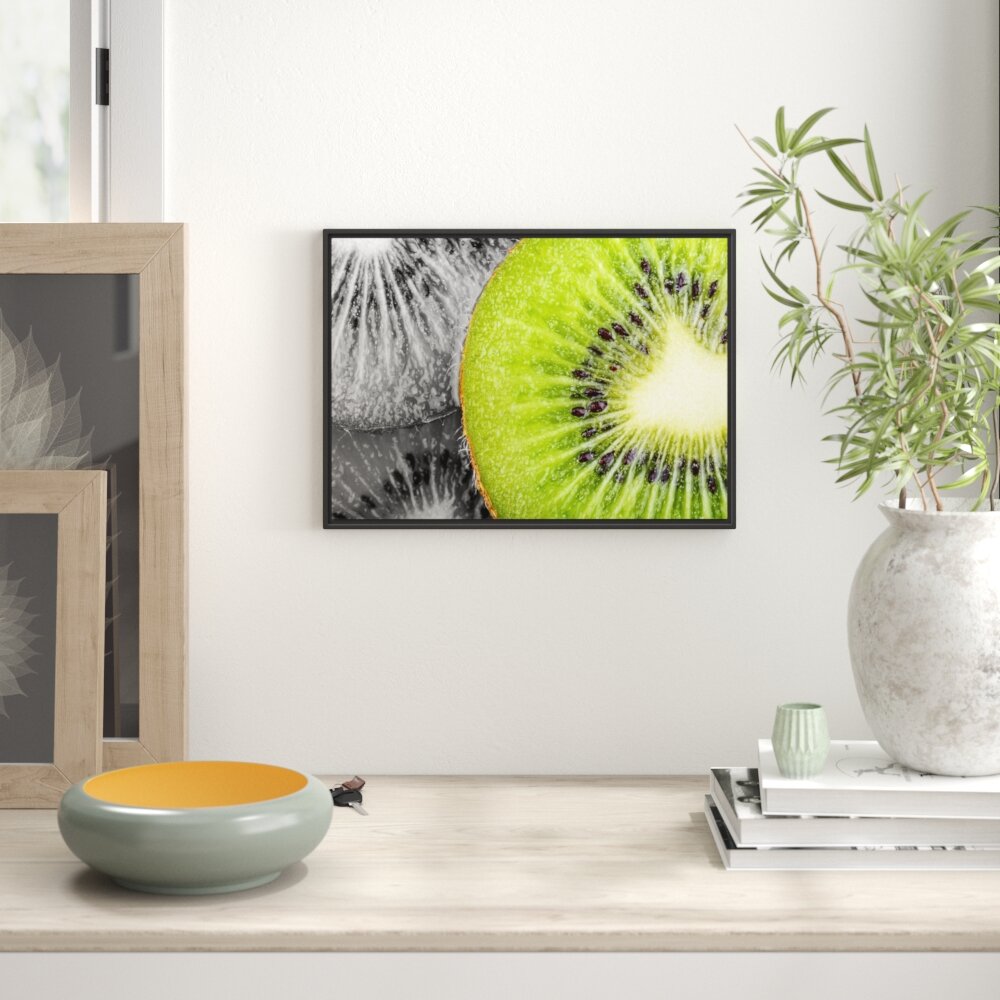 Gerahmtes Wandbild schöne Kiwi Scheiben