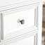 Commode 6 tiroirs blanche - Armoire de rangement blanche et spacieuse pour le salon, mécanisme de basculement