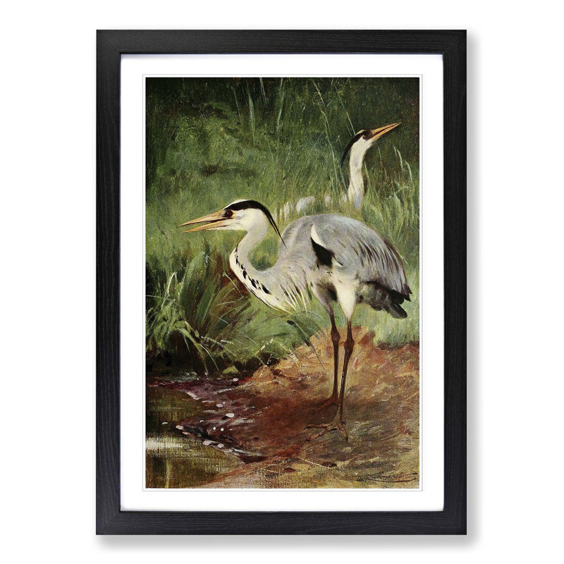 Wilhelm Kuhnert - Single Picture Frame Painting, Black