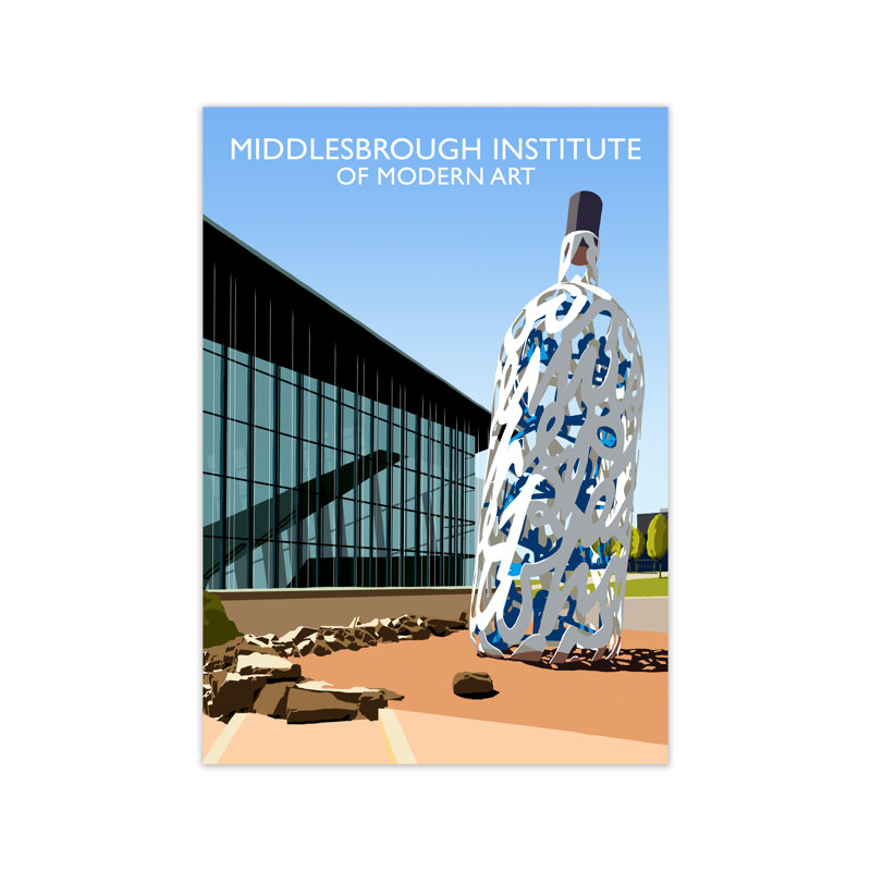 Middlesbrough Institue Of Modern Art by Richard O'Neill - Print, 59.4 cm H x 42 cm W