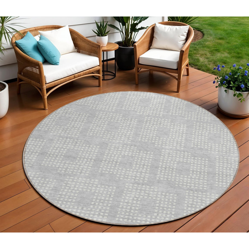 Tapis intérieur / extérieur rond 8 pi